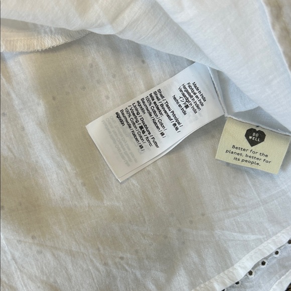 EUC Madewell Cream Eyelet Button-Down Mini Dress - Picture 4 of 5